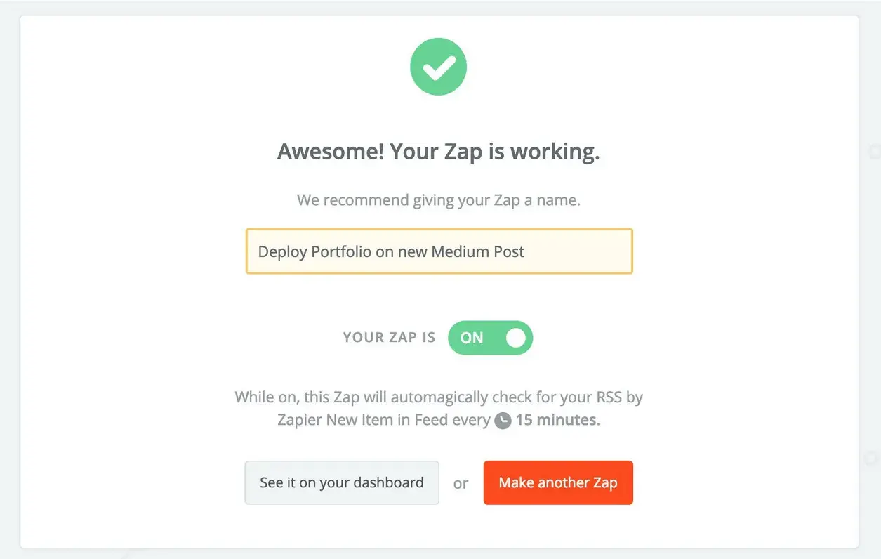 Enabling Zap