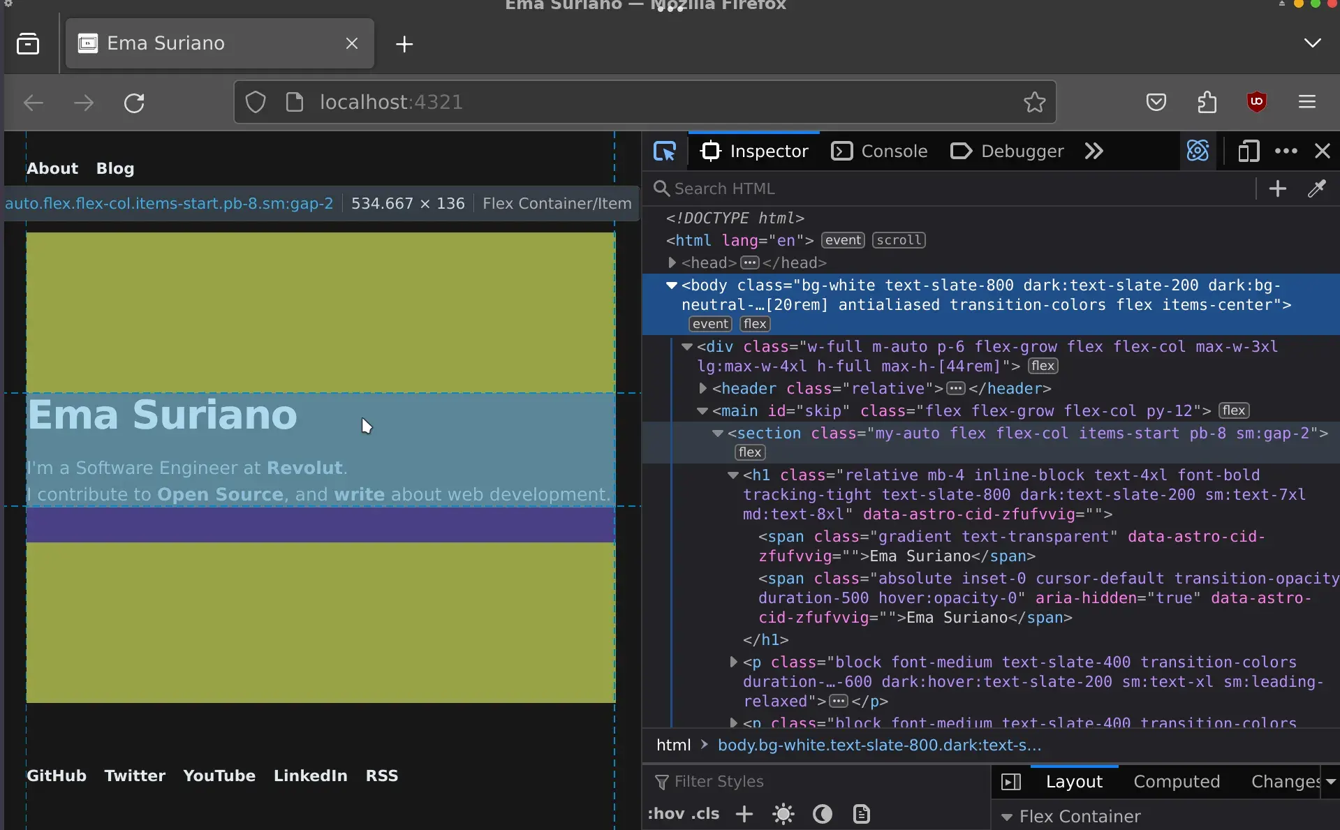 Dev Tools working